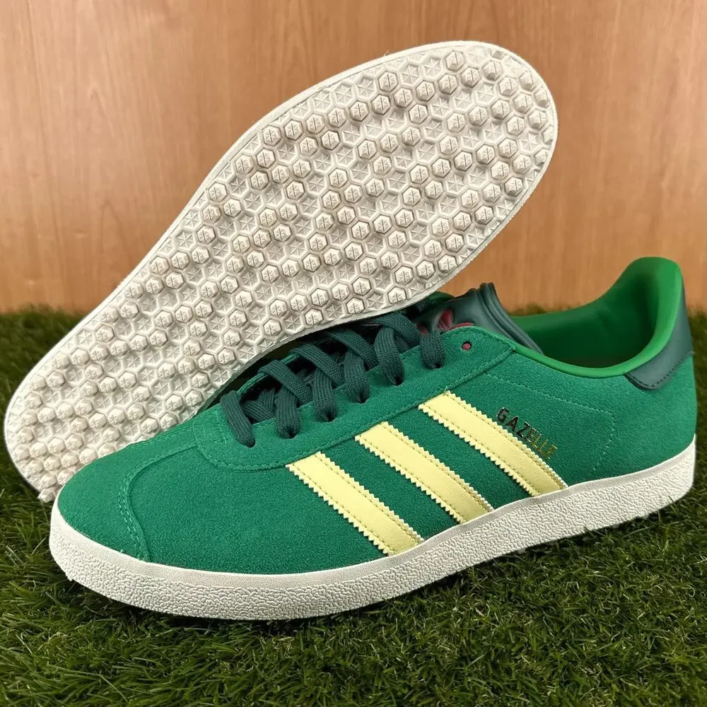 adidas Gazelle Spikeless Golf Green Almost Yellow Golf Shoes IH2268 Mens Sz 10.5